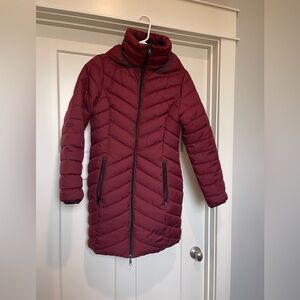 Women's Burgundy Puffer Coat
